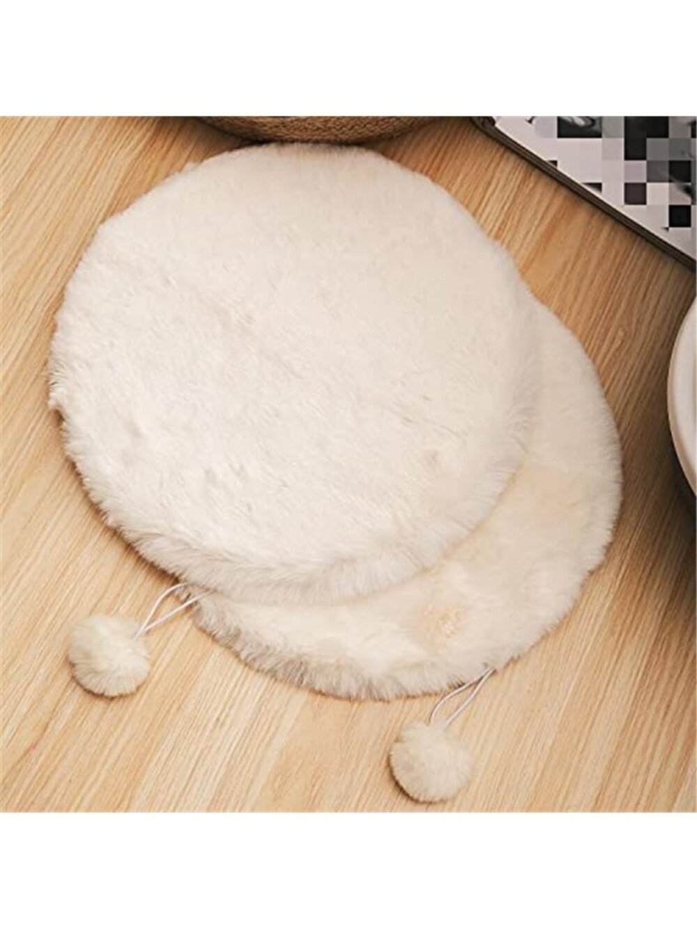 Cat Bed Cushion 2 Pack Faux Fur Pet Mat Replacement Pad Washable Soft 13 Inch
